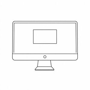 Create an image of a 27" iMac with a website open on the screen