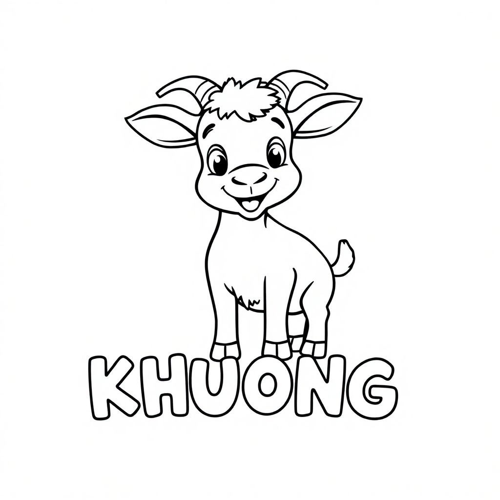 a goat with the text "KHUONG"