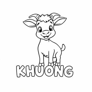 a goat with the text "KHUONG"