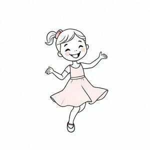  Girl dancing Spot in a red dress