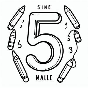 No. 5 and pencil