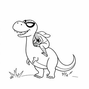 Spider-Man Rides Dinosaurs
