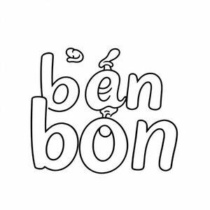 The word "bòn bon"