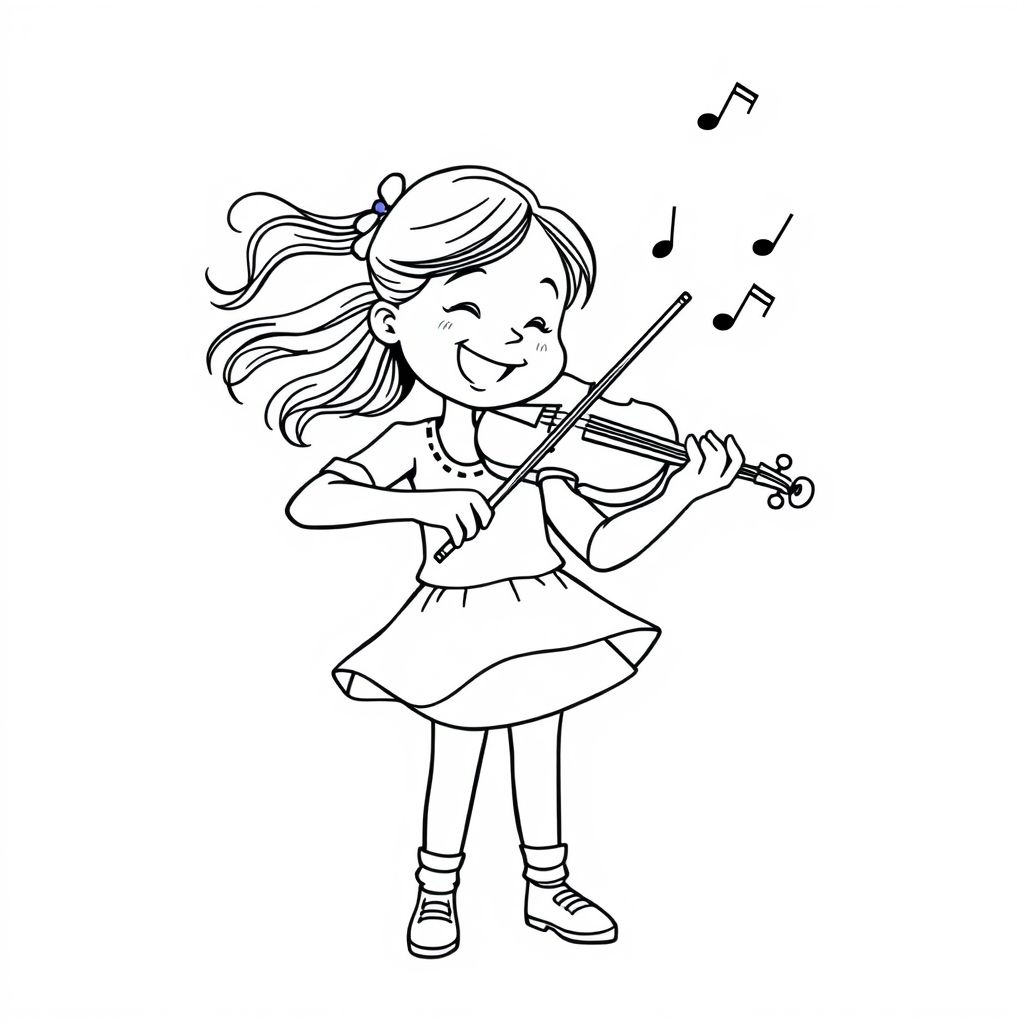 a girl playing the violin.
