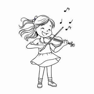 a girl playing the violin.