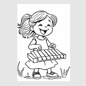 a girl playing the xylaphone