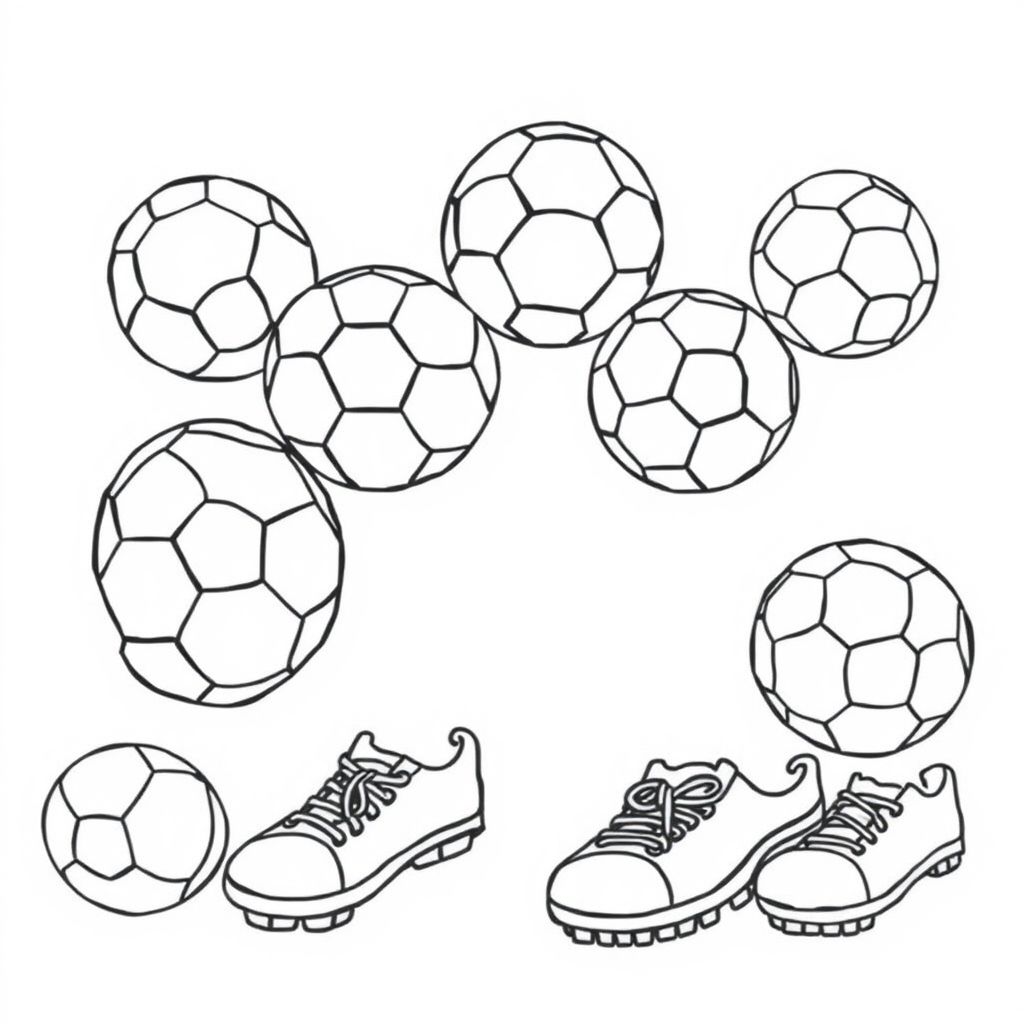 soccer balls cleats 
