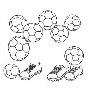 soccer balls cleats 
