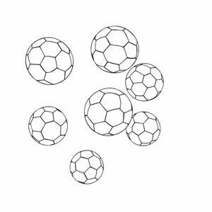 soccer balls floating like pl; anets

