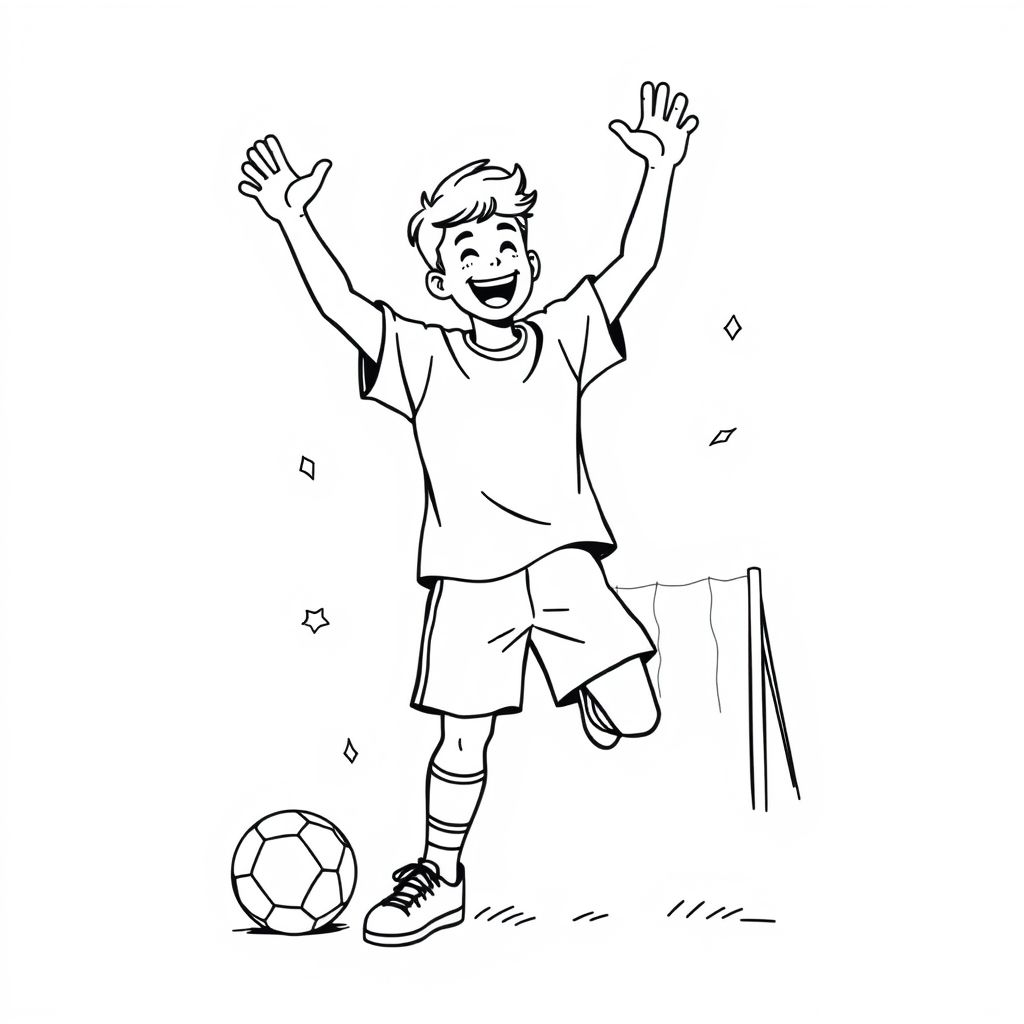 soccer teen celebrating gosl