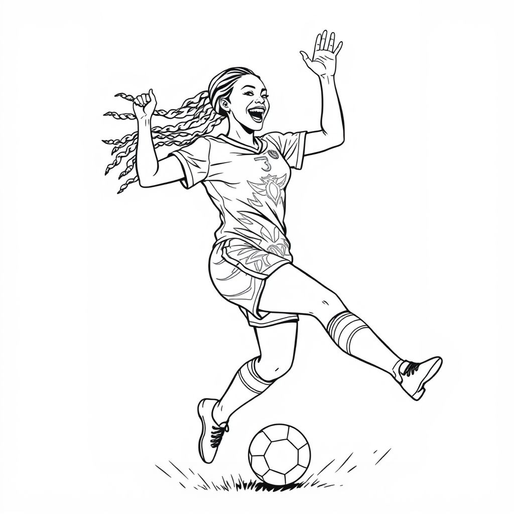 soccer african female 
 celebrating goal