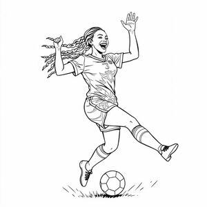 soccer african female 
 celebrating goal