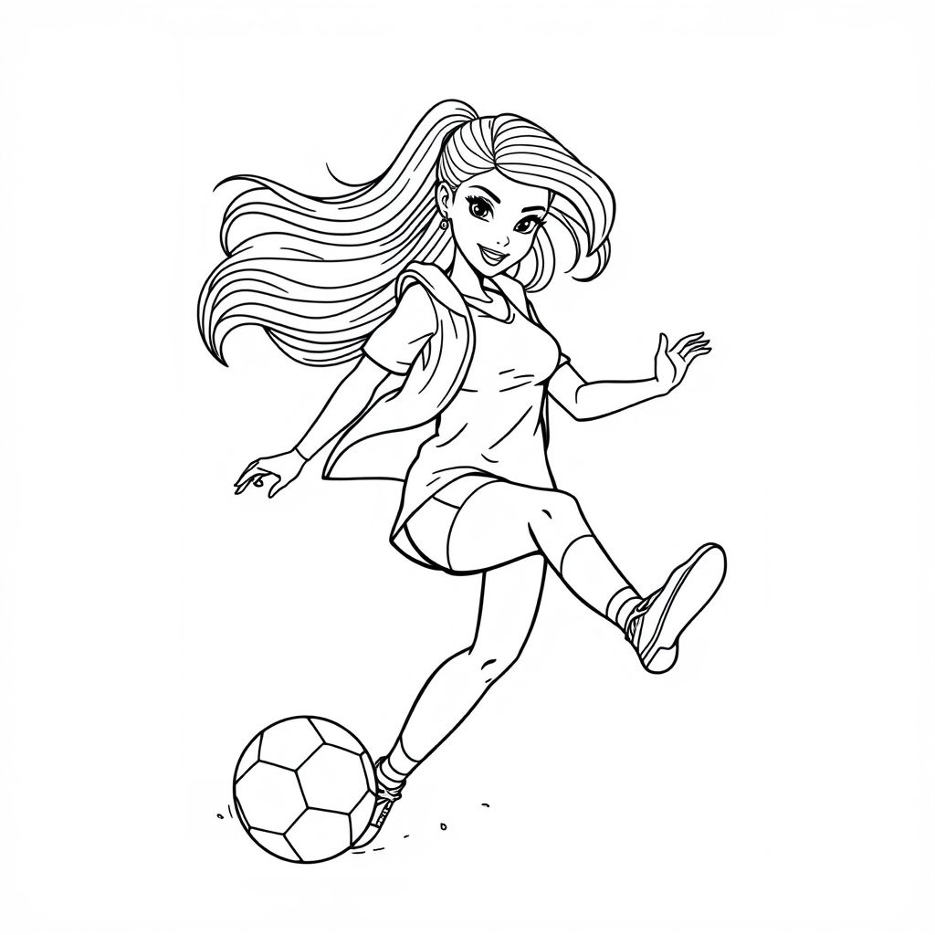 asian barbie soccer 
