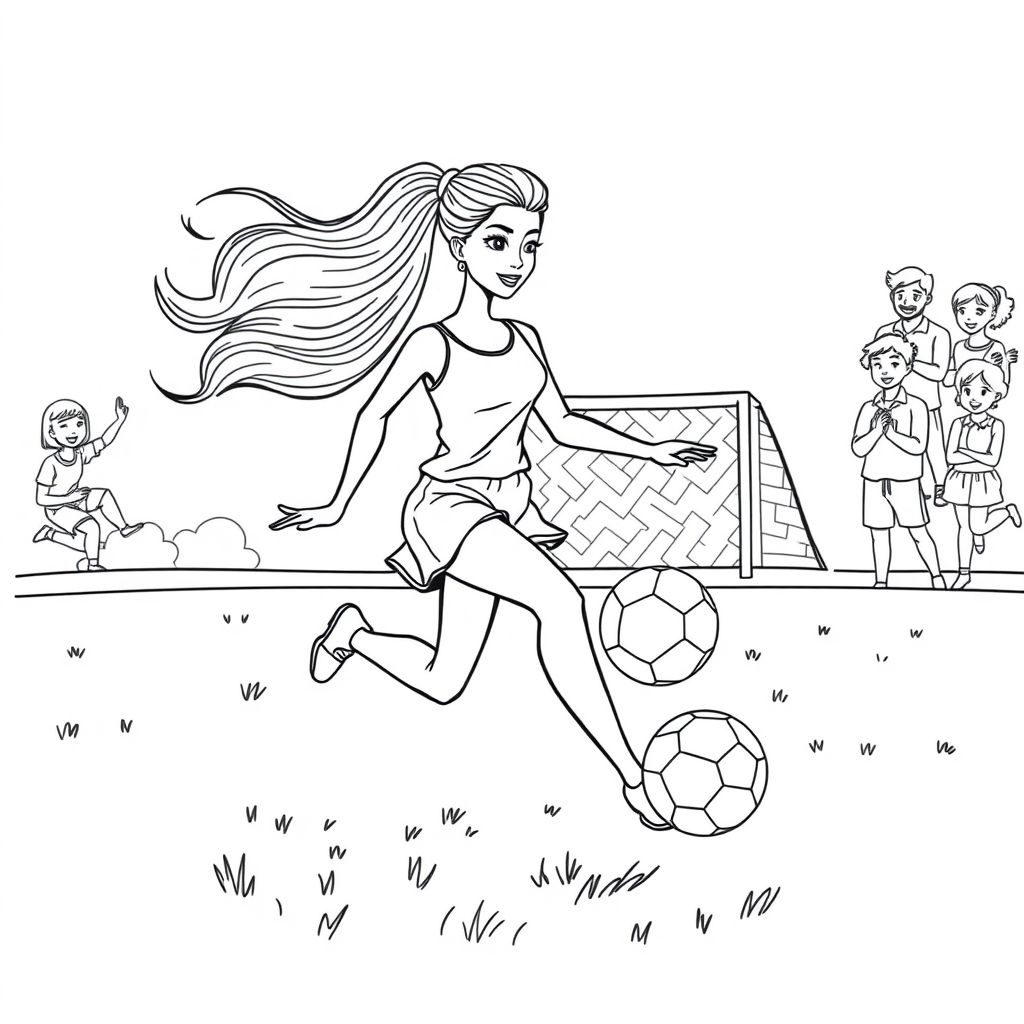 asian barbie soccer run
