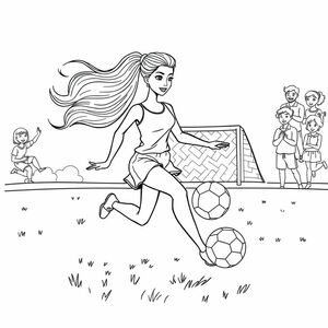 asian barbie soccer run
