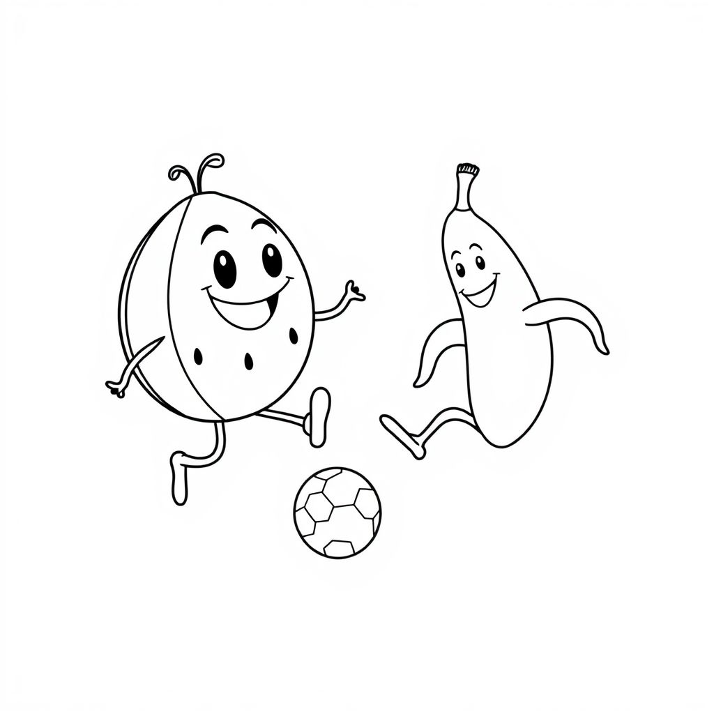 dưa hấu chơi bóng với chuối