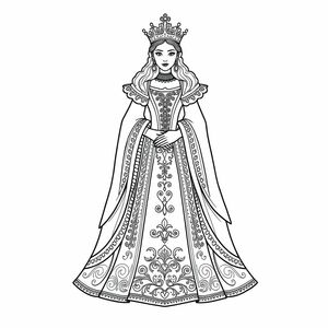 1 ancient queen dress, sophisticated, formal, noble