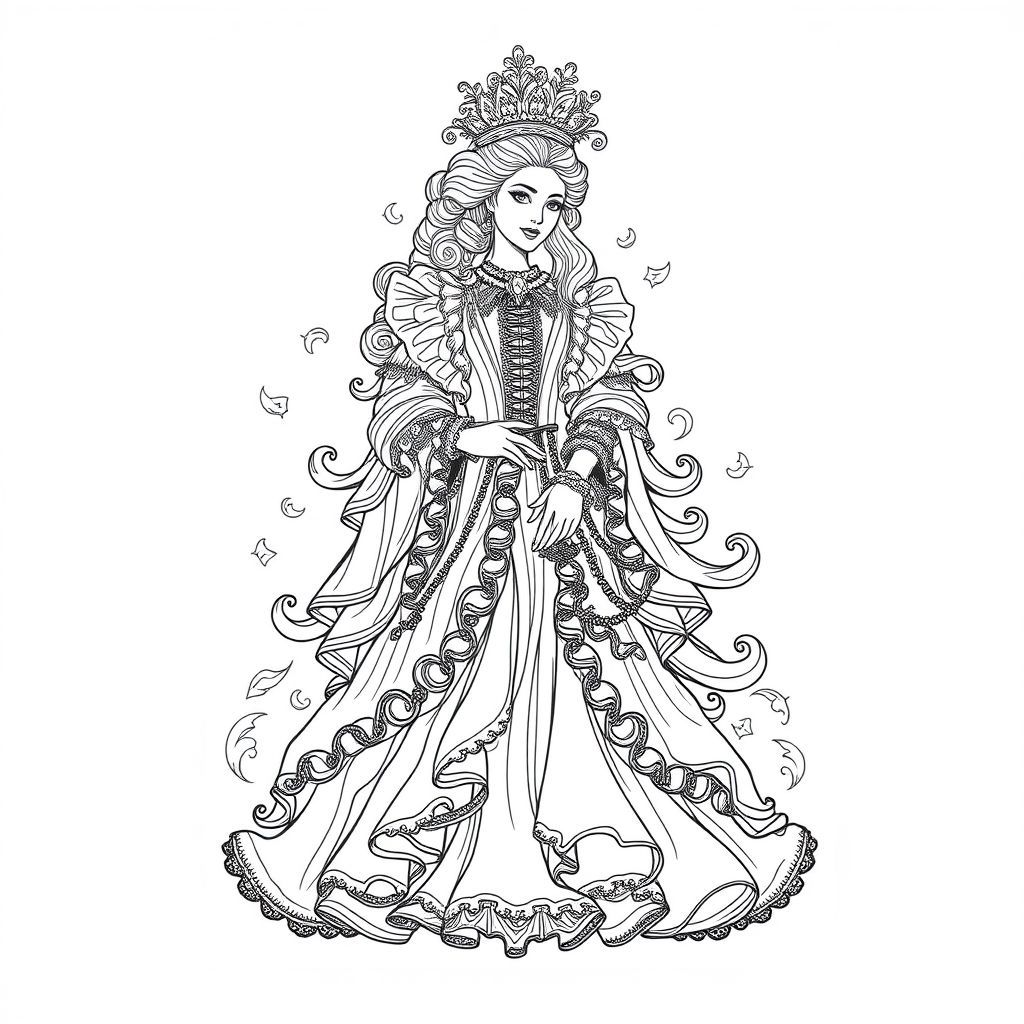 European aristocratic costumes are elegant, sophisticated, magnificent, sophisticated, mysterious, detailed, rococo