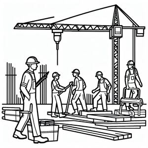 Một số công nhân làm việc