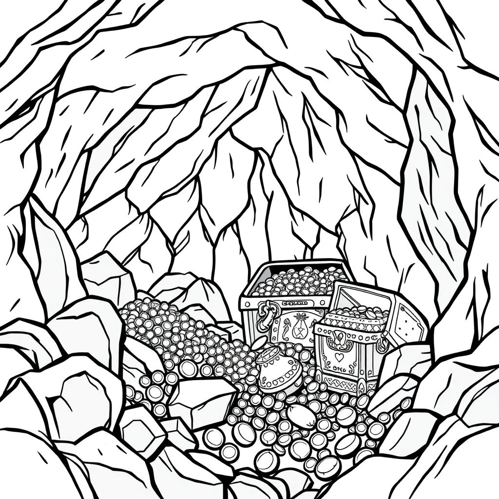 Treasure of Pride That is a cave full of treasures, pearls, and ivory in many details