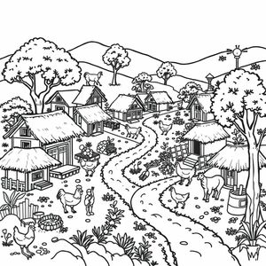 Countryside with many details