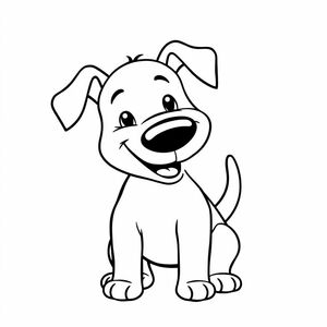 A happy dog with a wagging tail and a big nose