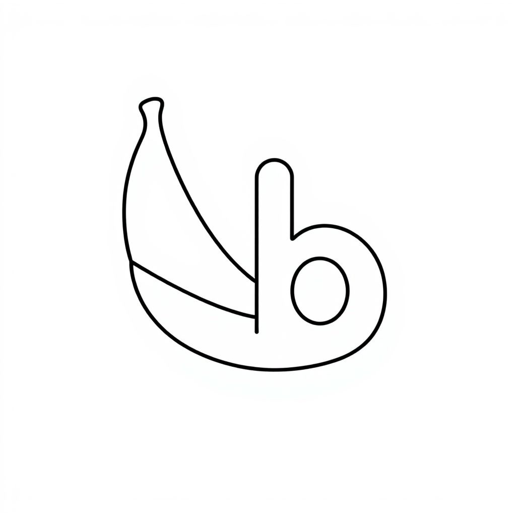 chữ B và một bananna
