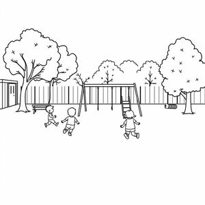back of schoolyard