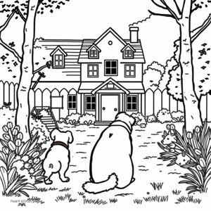 back of schoolyard for dogs 