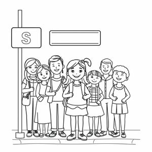 Anna arrives home from school her family is awaiting her at the bus stop she introduces her family which is her mother father brother sister grandmother aunt uncle and cousin