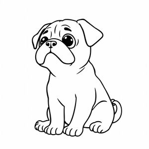 a pug puppy counting to 10 in his head