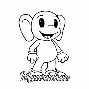 KAWS With The Name Maurishae in cursive