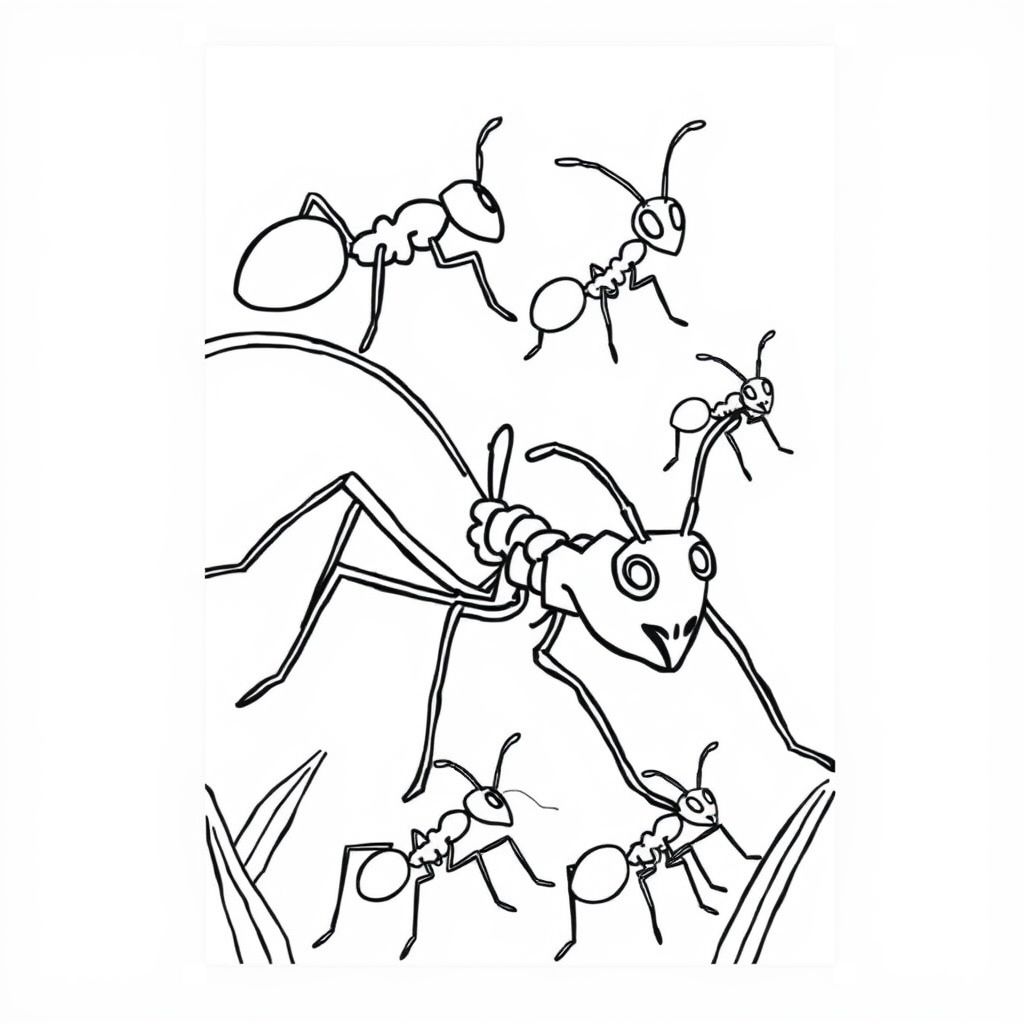 Make ten pages of ants equal to ten for instance one ant equal number 1