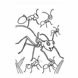 Make ten pages of ants equal to ten for instance one ant equal number 1