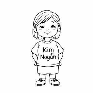 Miniature statue of a woman wearing a T-shirt printed with the word Honeysuckle