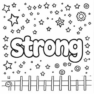 The word strong with nice background
