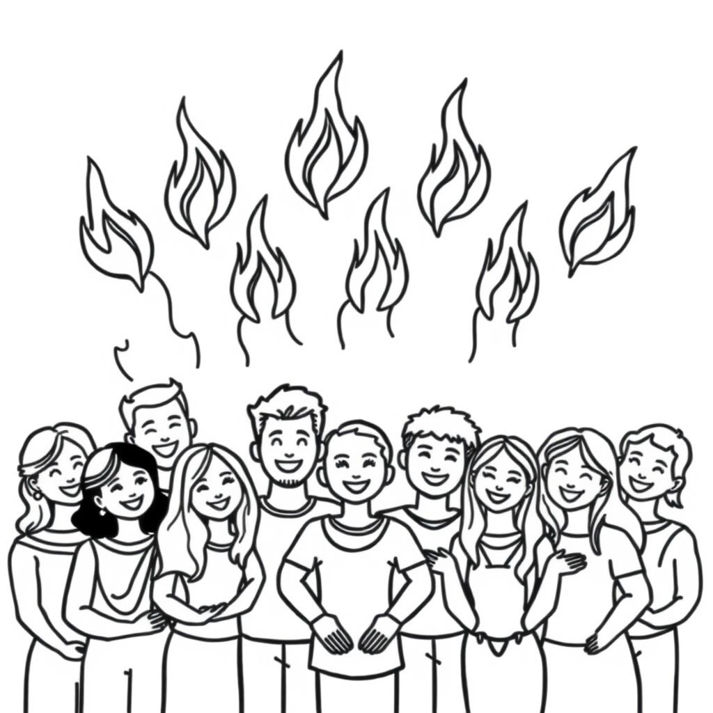 penetecost sunday tongues of fire 
