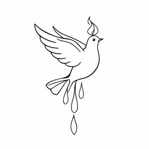 pentecost sunday dove with flames descending down 