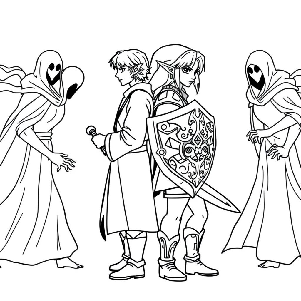 Frodo and Link from Zelda, Fighting Wringwraiths together