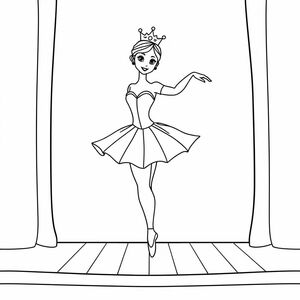  A ballerina princess dancing on a stage