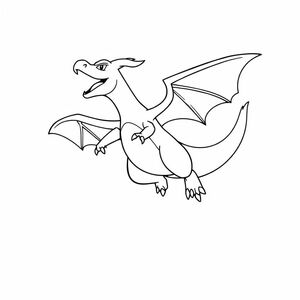 a cool Charizard that is flying in the sky