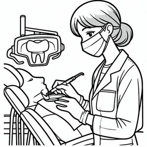 The dentist is examining the doctor