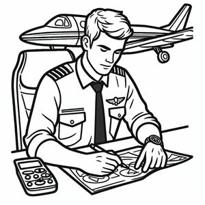 A man in uniform sitting at a desk with a remote control