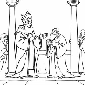 Picture of st. Nicolas slapping the heretic arius at the council of nicea