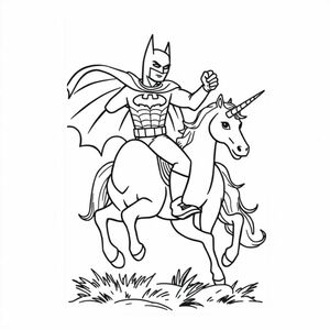 batman on a unicorn