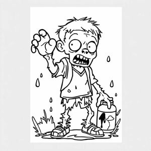 Advert with a cartoon zombie selling detergent to get out blood
