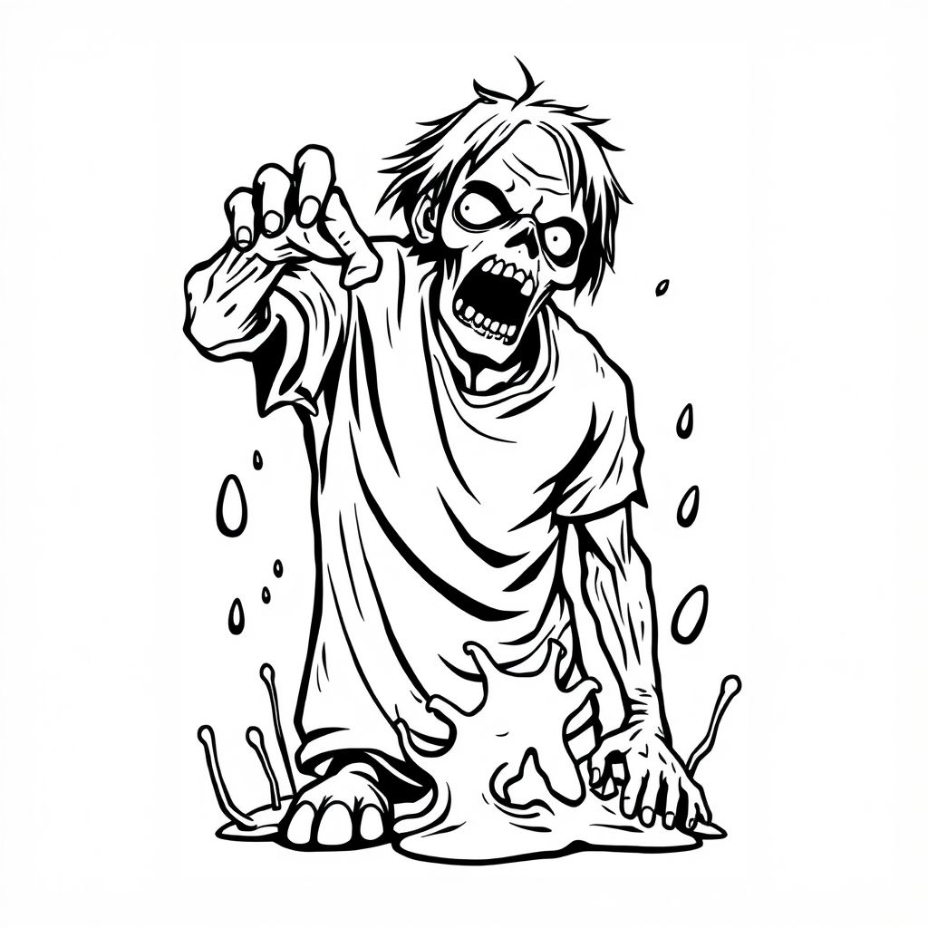 T shirt design zombie advertisement of washing powder for getting out blood