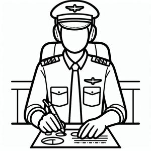 A police officer writing on a piece of paper