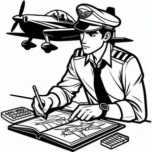 A man in uniform writing on a book