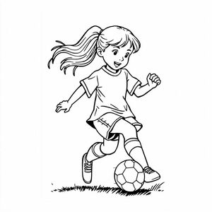 a girl playing footbal